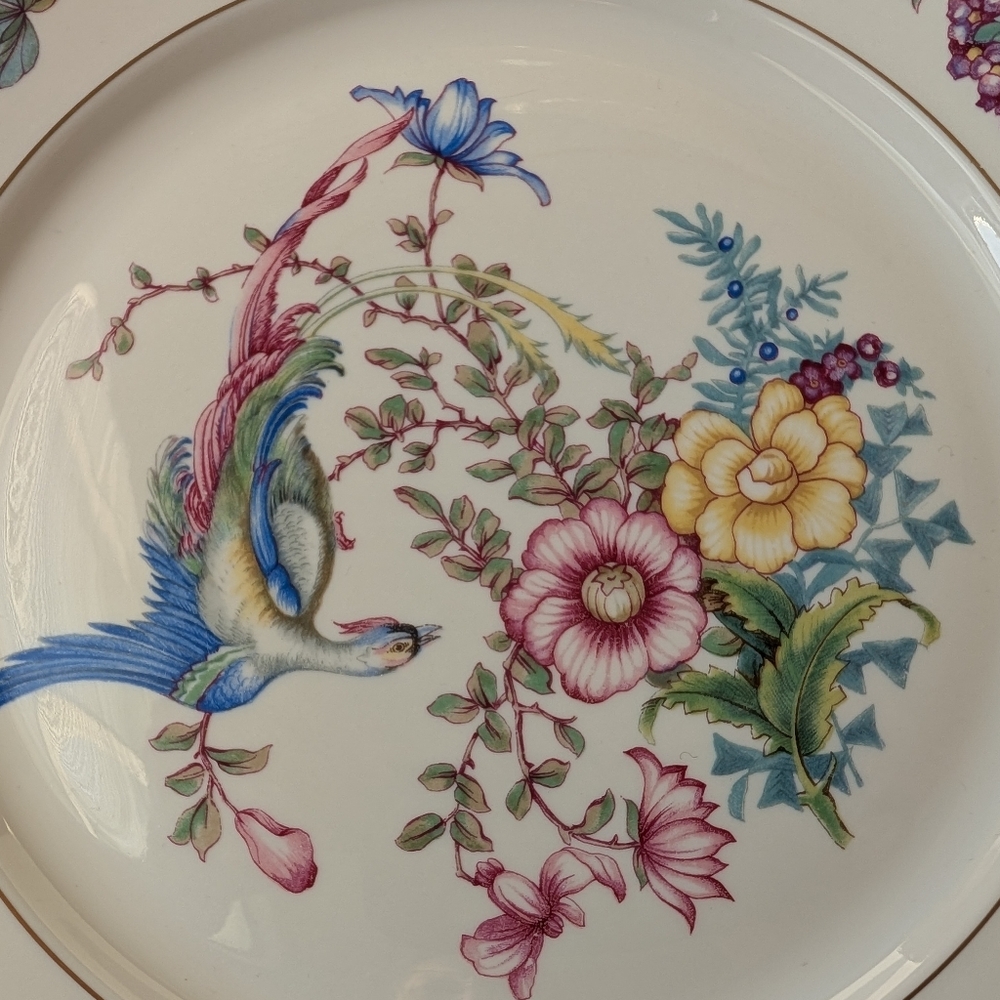 Vintage Rosenthal New Phoenix Porcelain Multicolor Bird Floral Dinner Plate - Picture 3 of 10